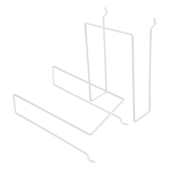 OULII 2Pcs Wall Organizer for Office with Metal Pegboard Hooks in White for Workspace Supply Storage Back to School