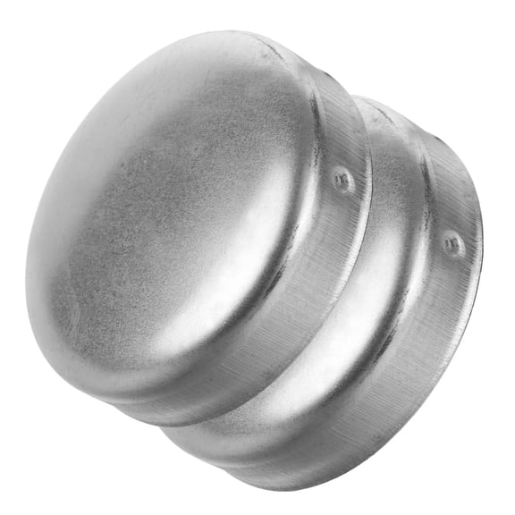 OULII 2Pcs Plated Silver Metal Warning Post Caps Durable Rebar Cover for Secure Outdoor Posts