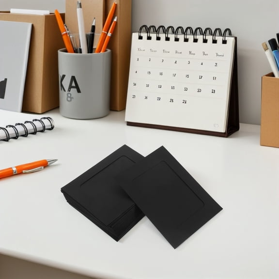 OULII 30Pcs Black Cardboard Photo Frames for Wall Hanging Rustic Paper Picture Frame Decor