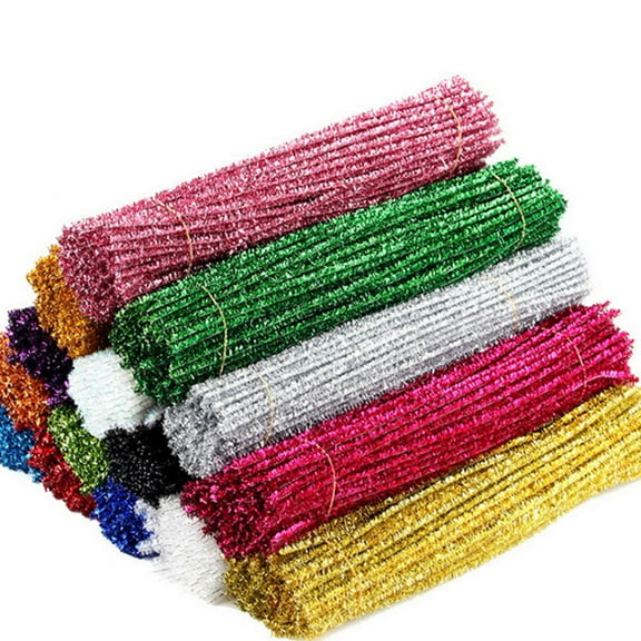 OULII 300PCS Glitter Twisted Stick Craft Golden Iron Wire for Birthday Fun