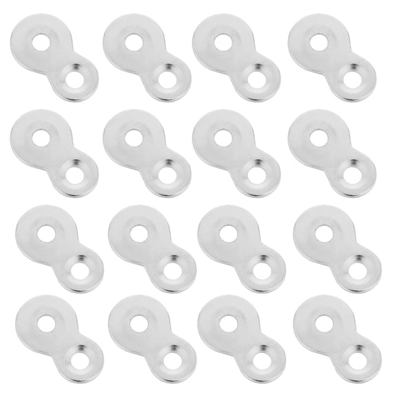 OULII 30Pcs Durable Iron 8 Figure Fastener with Dual Holes for Cabinet and Picture Frame Mounting