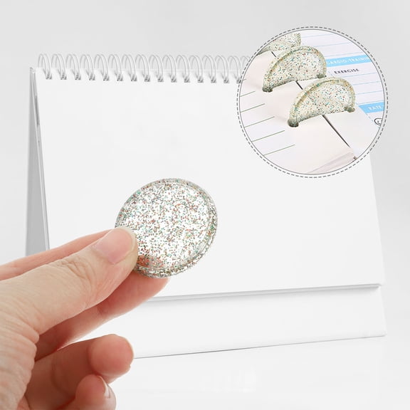 OULII 30Pcs Multi Color Plastic Loose Leaf Binder Discs Round Planner Accessories