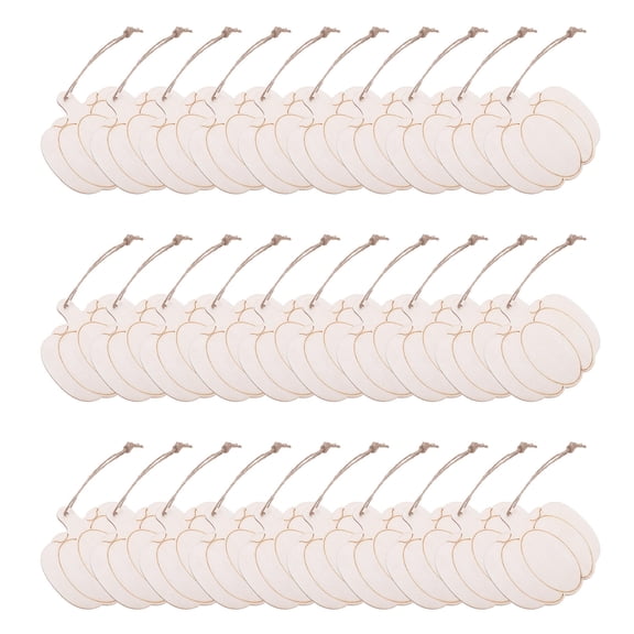 OULII 30Pcs Pumpkin Wood Cutouts Smooth Blank Plaques for Painting and Decorating