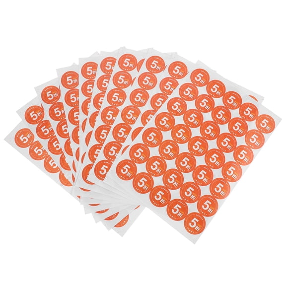 OULII 350Pcs 50 Percent Off Sticker Adhesive Label Yellow for Retail Store and Product Decoration