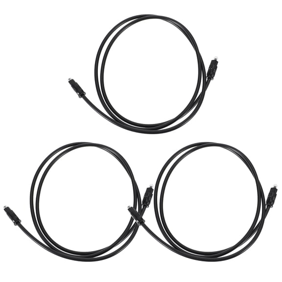 OULII 3-Pack Black PVC Fiber Audio Cables for Speakers, High-Fidelity Sound Quality