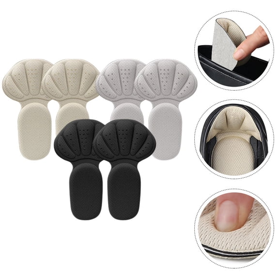 OULII 3Pairs Back of Heel Cushion Inserts Soft Comfortable Heel Grips for Shoes
