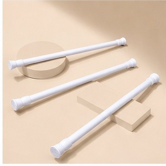 OULII 3Pcs Spring Tension Curtain Rods in White for Multiuse Hanging and Simple Setup
