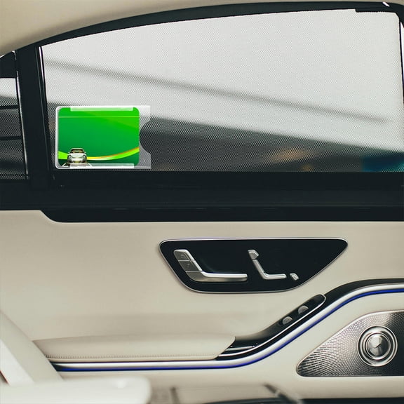 OULII 3Pcs Clear Car Windshield Parking Pass Holder with Sturdy ABS Material and Easy Installation