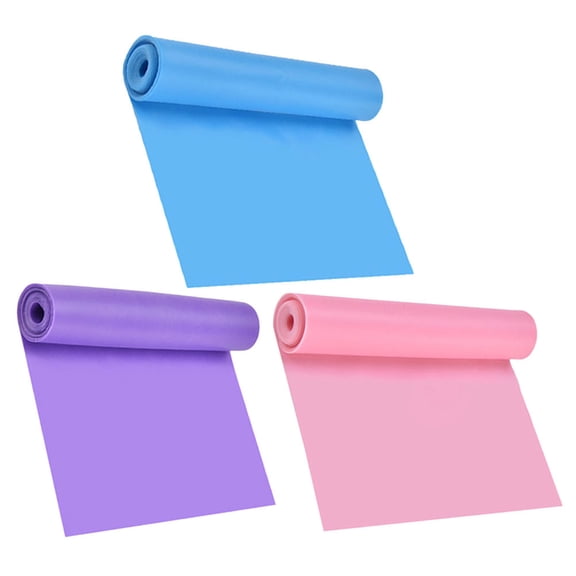 OULII Set of 3 Elastic Resistance Bands for Full Body Workout, Stretching and Strength Training with Assorted Colors