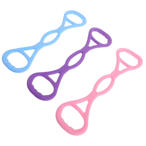 OULII 3Pcs Elastic Band Tube for Home Fitness and Back Workout Sessions