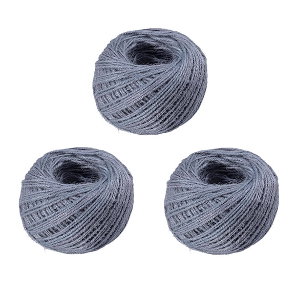 OULII 3-Pack Grey Rope String for Bundling, Gardening, Decoration, Crafting and Projects