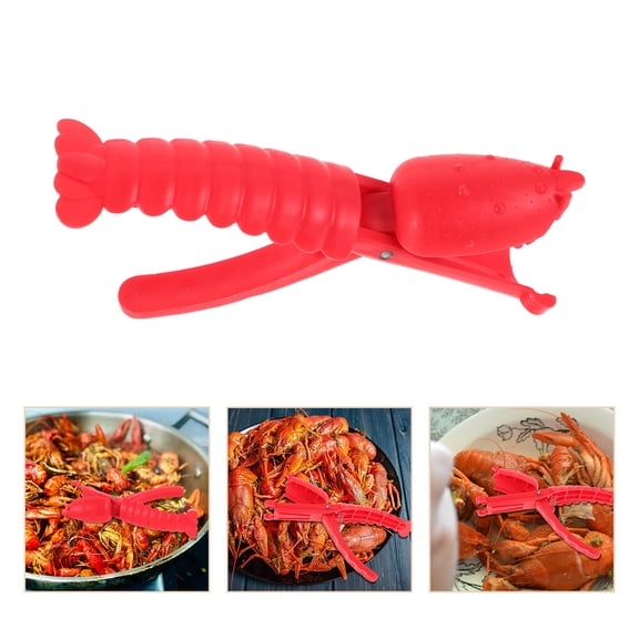 OULII 3-Piece Red Plastic Sheller Set for Easy Seafood Shelling and Peeling, Kitchen Tool for Crab, Lobster, Shrimp