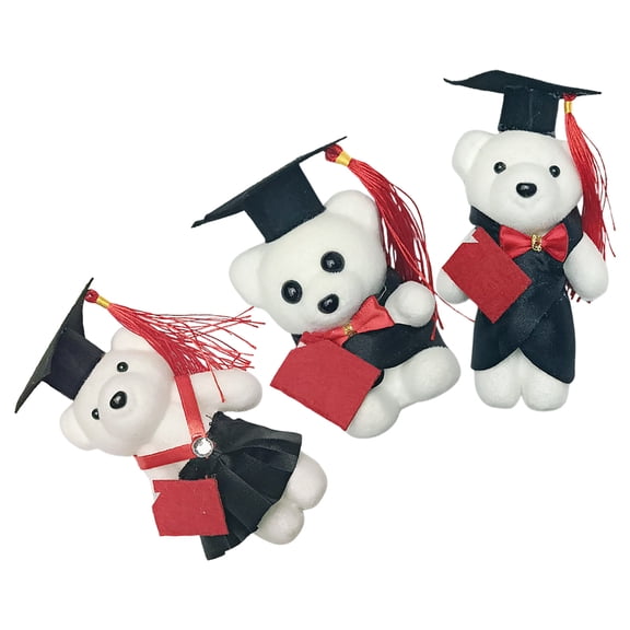 OULII Graduation Season Animal Cute Plush Bear Multi 3PCS