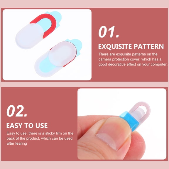 OULII 3Pcs Red Webcam Protection Patch Phone Laptop Tablet Privacy Cover Practical Use