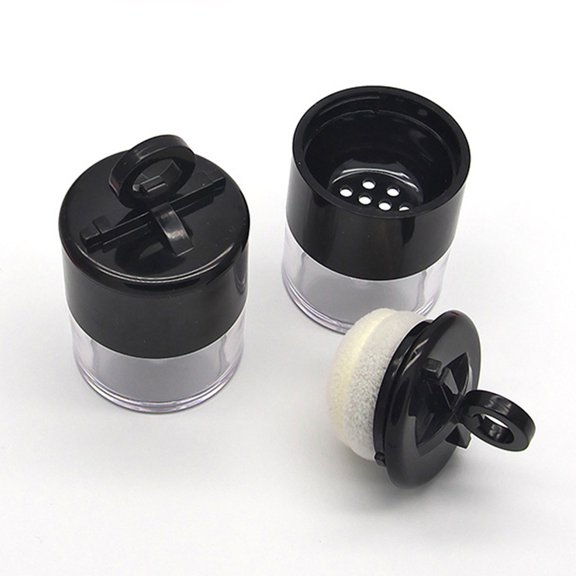 OULII 3Pcs Refillable Loose Powder Box with Puff Compact Design for Everyday Touch Ups
