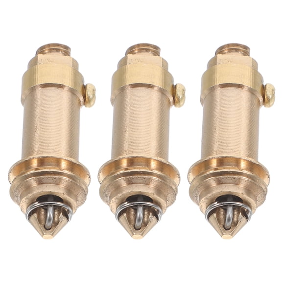 OULII 3-Pack Copper Popup Drain Core, Leak-Resistant Universal Fit for Bathroom Sink Drains, Golden Finish