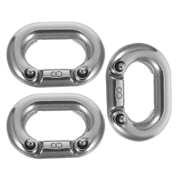 OULII 3Pcs Marine Grade Stainless Steel Chain Repair Links for Boat Anchor and Heavy Duty Use