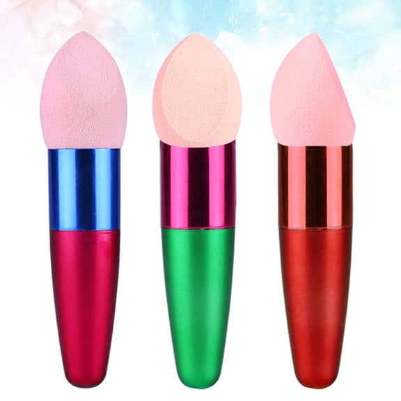 OULII 3-Pack -Shaped Makeup Sponge Set, Cosmetic Blender Puff for Foundation, Concealer, Liquid, Cream Face Makeup Kit