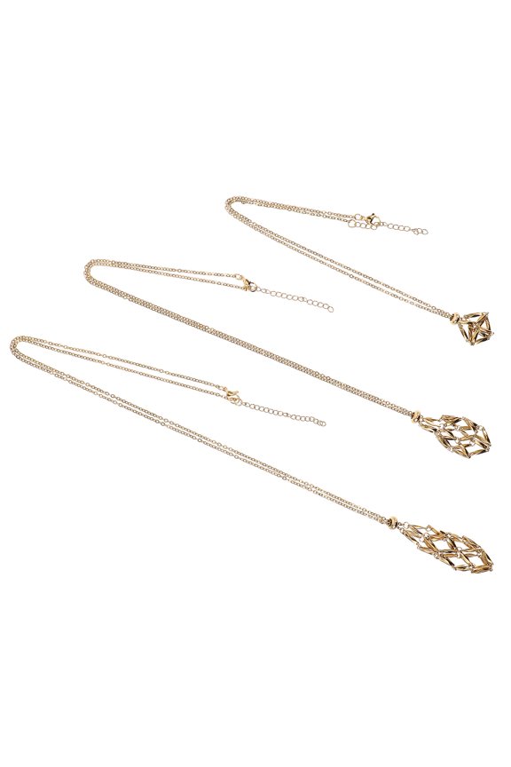 3-Piece Handmade Macrame Crystal Stone Holders, Daily Wear Jewelry Accessories for Women