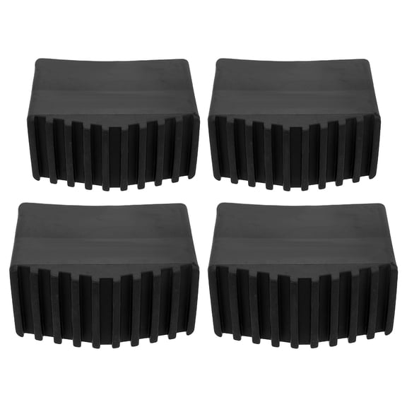 OULII 4Pcs Ladder Anti Skid Foot Pads Black Rubber Cushion Noise Reduction Universal Fit