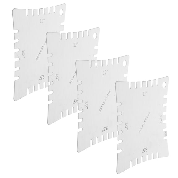 OULII 4 Pcs Guitar Neck Notched Gauge String Action Gauge Ruler String Height Gauge Guitar Setup Ruler Luthiers Tool For Guitar Fretboard And Frets