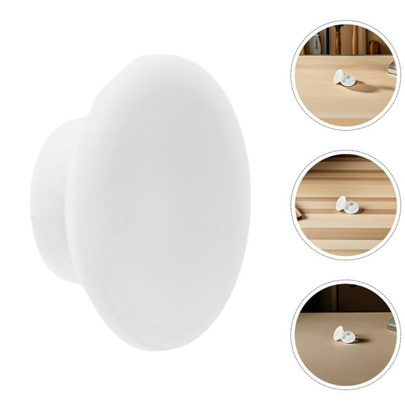 OULII 4Pcs White Rubber Freezer Drain Hole Stopper Easy Install Leak Proof Seal