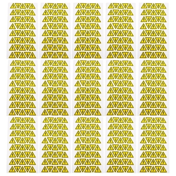 OULII High Visibility Yellow Paper Caution Stickers for Office Use