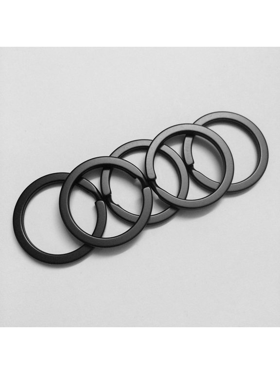 Black Metal Key Attachment Ring for Holding Keys 40Pcs