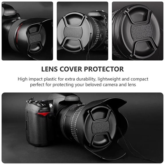 OULII 4-Pack Black Camera Lens Covers Protectors with High Impact Plastic