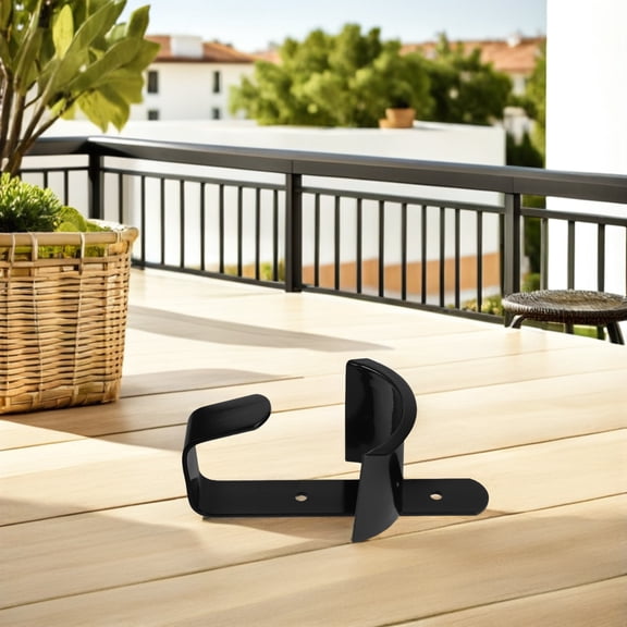 OULII Horse Bridle Rack Black Metal Wall Mount Organizer Space Saver 4Pcs