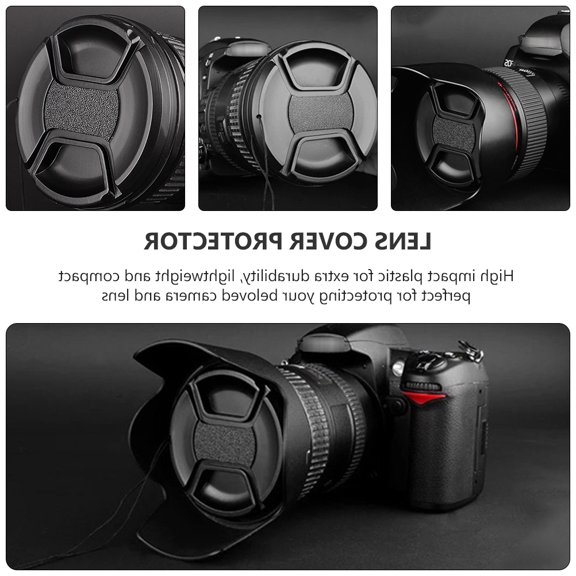 OULII 4Pcs Lightweight Black Camera Lens Protector with Waterproof Seal