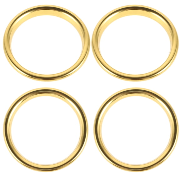 OULII 4Pcs Car Air Conditioning Outlet Decoration Golden 304 Stainless Steel Car Ventilation System Interior Upgrade