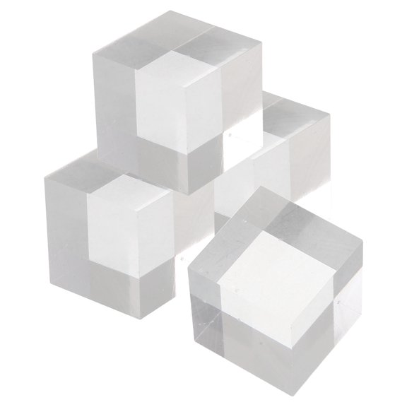 OULII 4Pcs Clear Acrylic Display Block for Photography Props and Boutique Display with Scratch Safe Finish