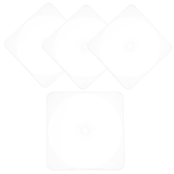 OULII 4-Pack Clear Plastic DVD Holders Compact Portable CD Storage Cases for Organization and