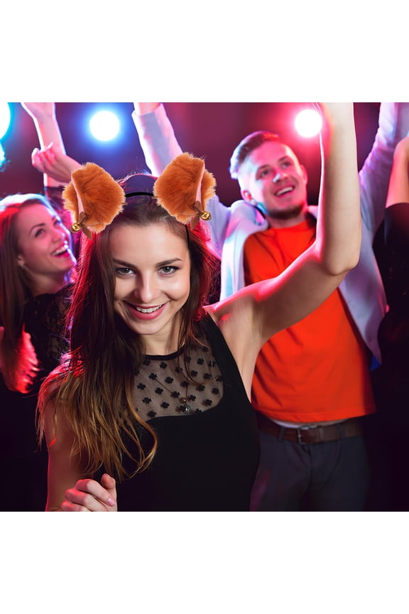 4Pcs Faux Fox Ears Headband Multi Animal Accessory for Holiday Events