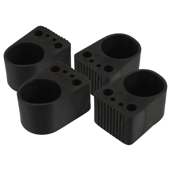 OULII 4Pcs Gym Machine Foot Protectors Black Rubber Caps for Fitness Equipment Stability and Noise Reduction