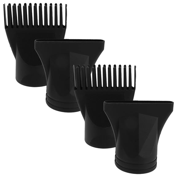 OULII 4Pcs Hair Dryer Comb and Concentrator Nozzle Black Plastic Attachment for Salon Styling