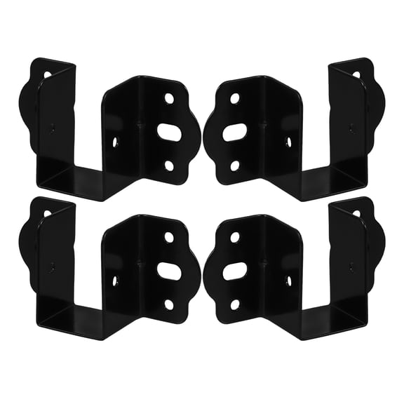 OULII 4Pcs Heavy Duty Bed Frame Brackets Black with Easy Installation and Strong Support