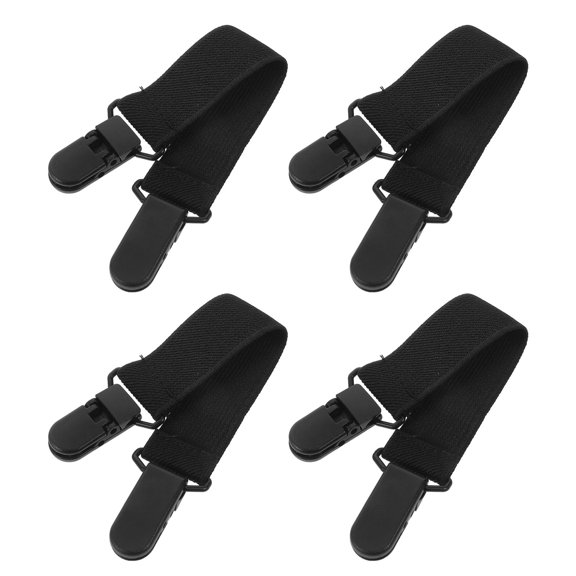 OULII 4Pcs High Elastic Cowboy Boot Straps for Secure Pants with Non Slip Motorcycle Clip System