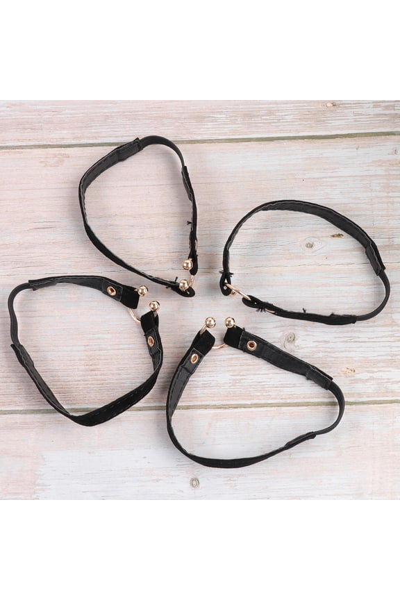4Pcs High Heel Shoe Straps Black Elastic Anti Loose Detachable Shoelace for Comfortable Fit