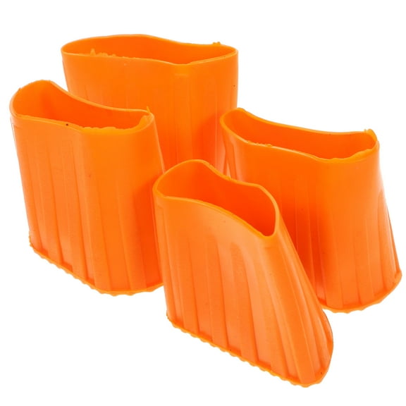 OULII 4Pcs Ladder Safety Accessory Orange Silicone for Stabilizing Ladder
