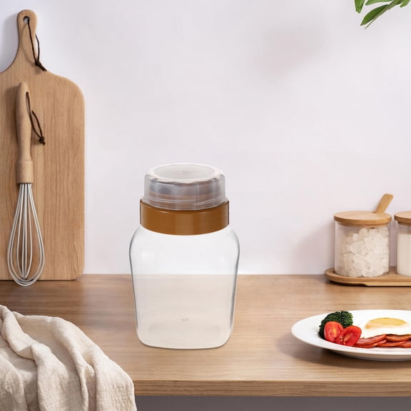 OULII 4Pcs Multi Color Honey Dispenser Bottles with Tight Seal for Kitchen Syrup and Sauce