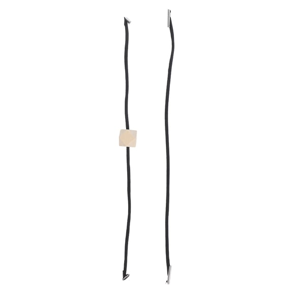 OULII 4Pcs Pegboard Elastic Straps Black Barbed Elastic Rope with Metal Ends for Office Storage Organization