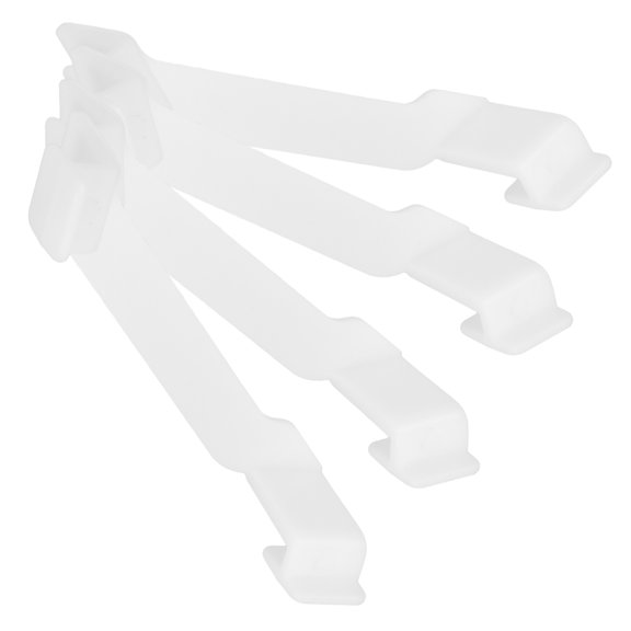 OULII Sturdy Plastic Bin Clips, White, for Secure Stacking and Tidiness