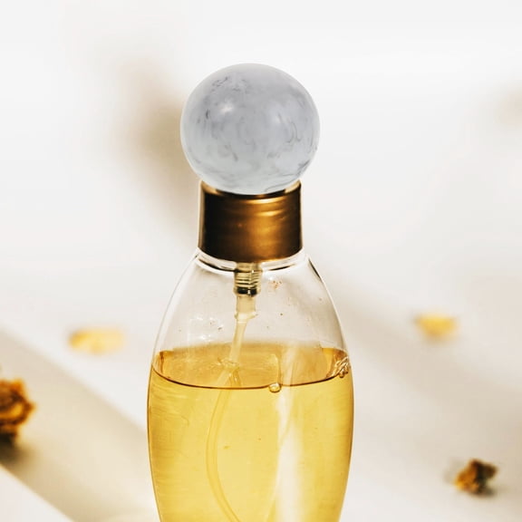 OULII 4Pcs Resin Perfume Bottle Caps White Cylinder Covers Compatible with 15 Teeth Bottles