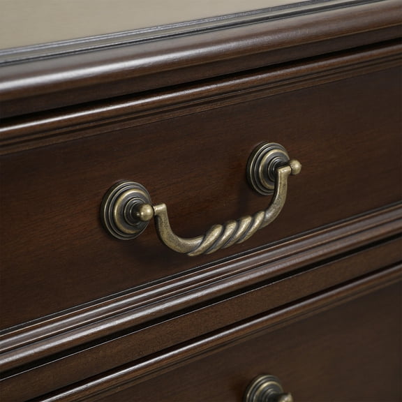 OULII 4-Pack Vintage Bronze Drop Bail Drawer Pulls Decorative Hardware Handles for Wardrobe and Cabinet Doors