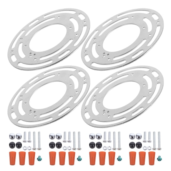 OULII 4Pcs Round Wall Brackets for Light Fixture Ceiling Mount with Robust Construction and Easy Installation