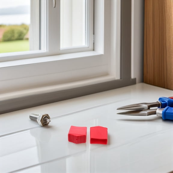 OULII 4Pcs Rubber Feet for Ladders Red Non Slip Replacement Covers for Step Ladder Foot Protection