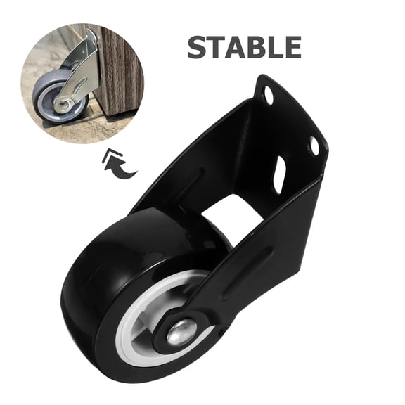 OULII 4Pcs Gate Wheels for Wooden Gates Smooth Sliding Heavy Duty Black Rollers for Home Use