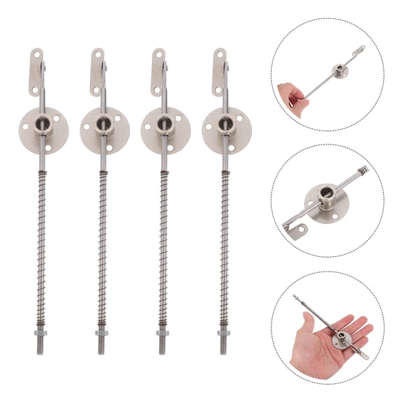 OULII 4Pcs Silver Cabinet Support Rod with Soft Close Buffer Damper for Wardrobe Doors